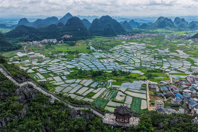 Επαρχία Γκουανγκσί: Όμορφο τοπίο στην ύπαιθρο το καλοκαίρι