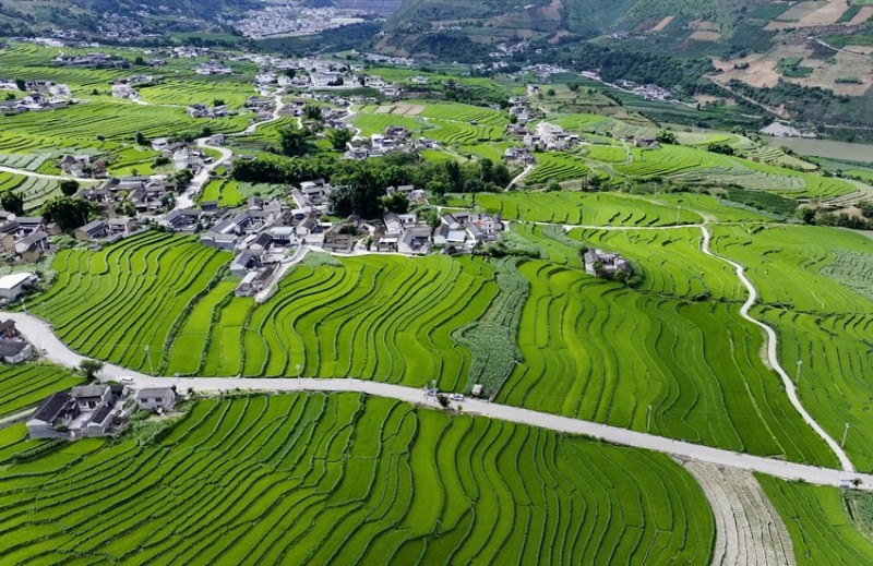 Οι αναβαθμίδες στις όχθες του ποταμού Λαντσάνγκ είναι όμορφες σαν πίνακας ζωγραφικής