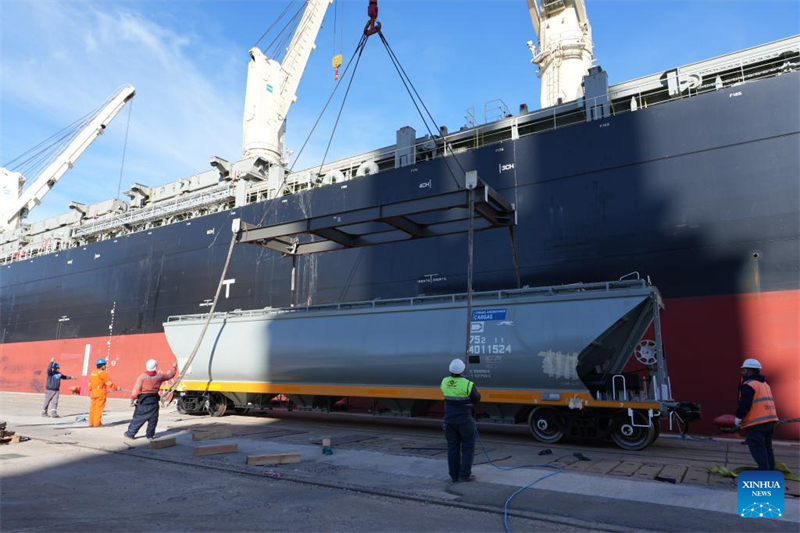 Τα κινεζικής κατασκευής βαγόνια σιτηρών φτάνουν στο Μπουένος Άιρες