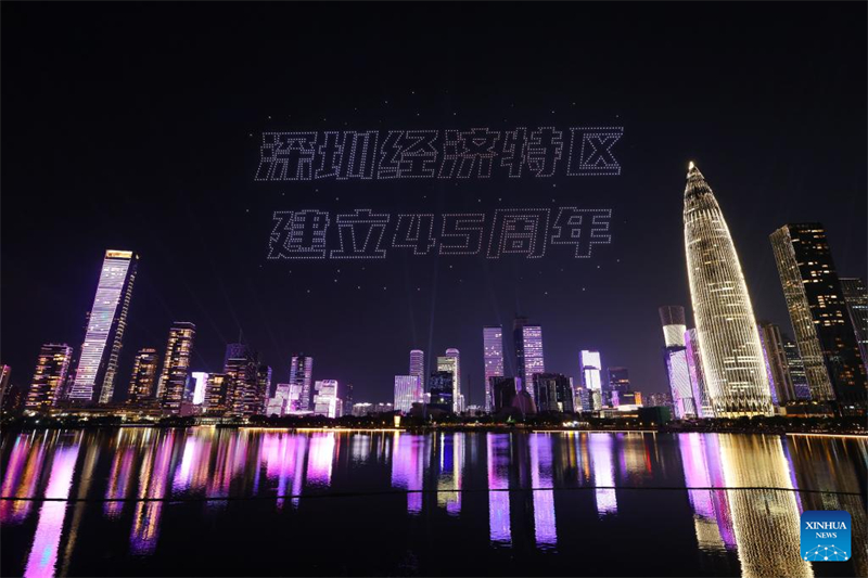 Διοργανώθηκε σόου με drones για τον εορτασμό της 45ης επετείου της ειδικής οικονομικής ζώνης της πόλη Σεντζέν