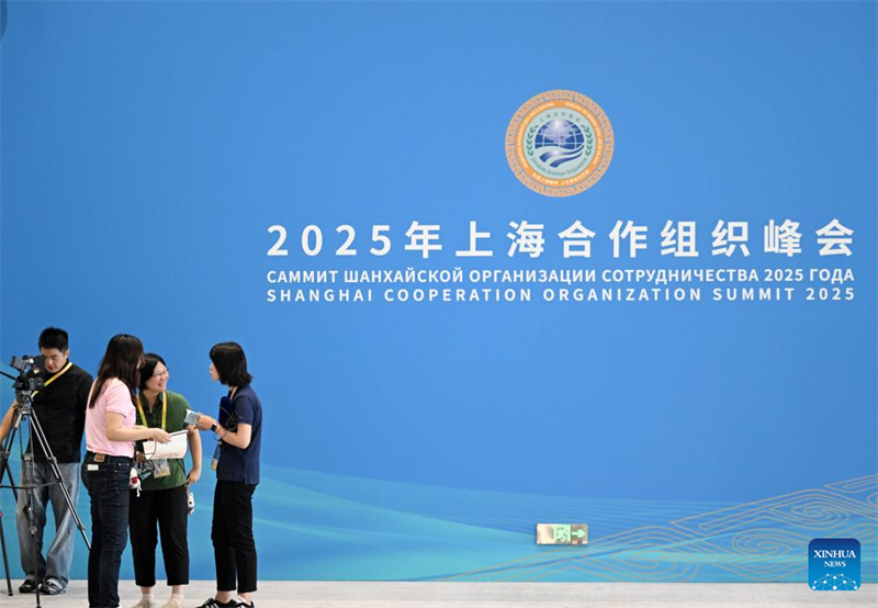 Ξεκίνησε το κέντρο Τύπου για τη Σύνοδο Κορυφής του Οργανισμού Συνεργασίας της Σαγκάης στον Δήμο Τιεντζίν