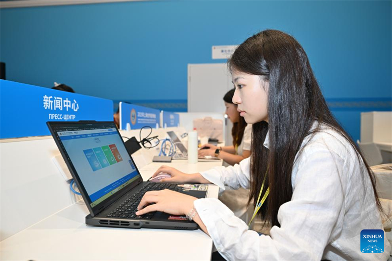 Ξεκίνησε το κέντρο Τύπου για τη Σύνοδο Κορυφής του Οργανισμού Συνεργασίας της Σαγκάης στον Δήμο Τιεντζίν