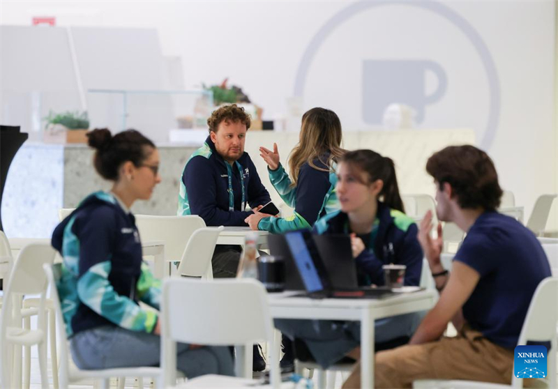 Θέα του βασικού κέντρου των Μέσων Μαζικής Ενημέρωσης των Χειμερινών Ολυμπιακών Αγώνων Μιλάνο–Κορτίνα 2026